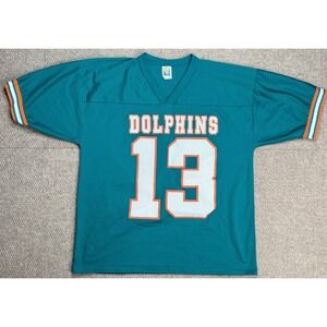 Competitor Rare Vtg NFL Miami Dolphins #13 Dan Marino Football Jersey Size Large